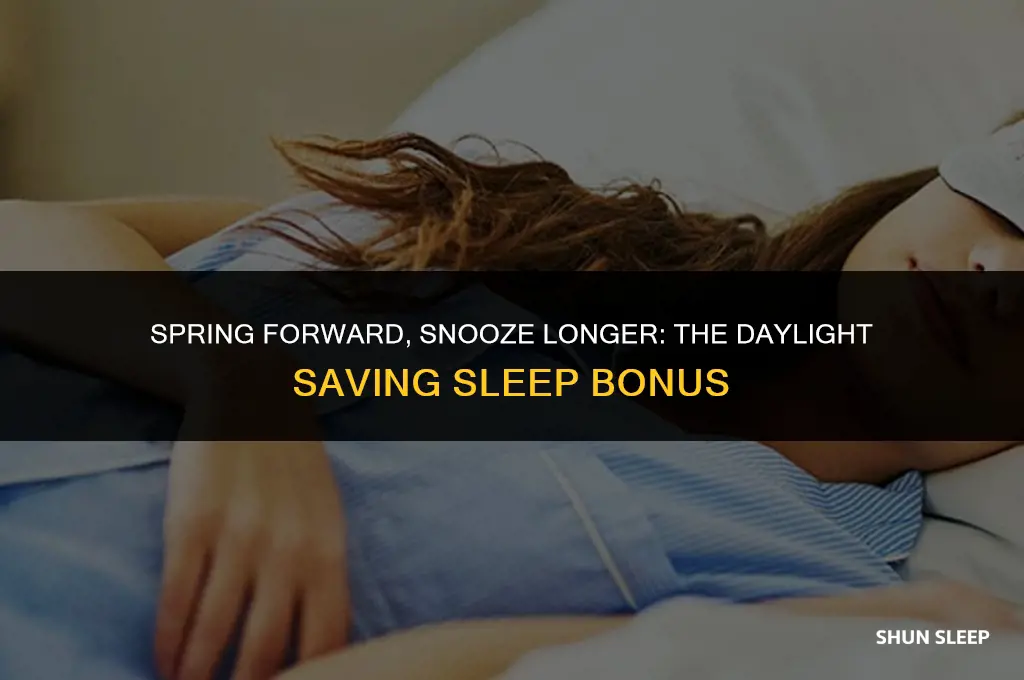 do daylight saving extra hour of sleep