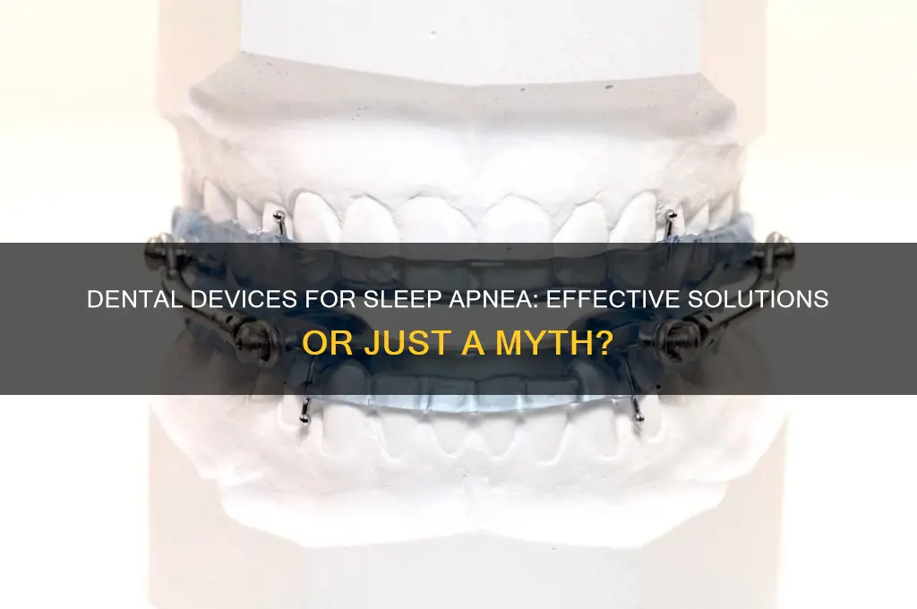 do dental devices help sleep apnea