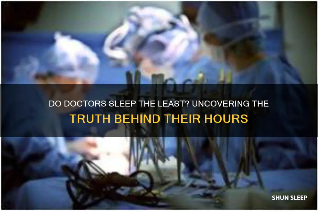 do doctirs get the least sleep