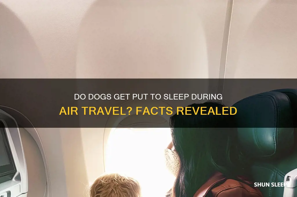 do dogs get put to sleep when on a planes