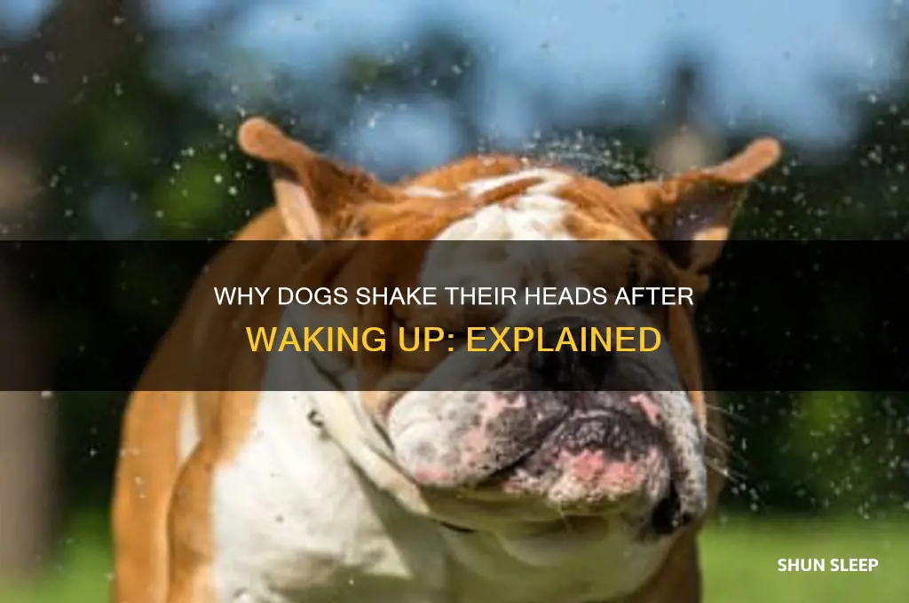 do dogs shake their heads after getting up from sleep