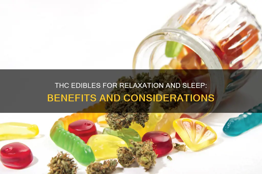 do edibles with thc help you relax and sleep