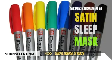 Fabric Markers on Satin: A Sleep Mask Experiment