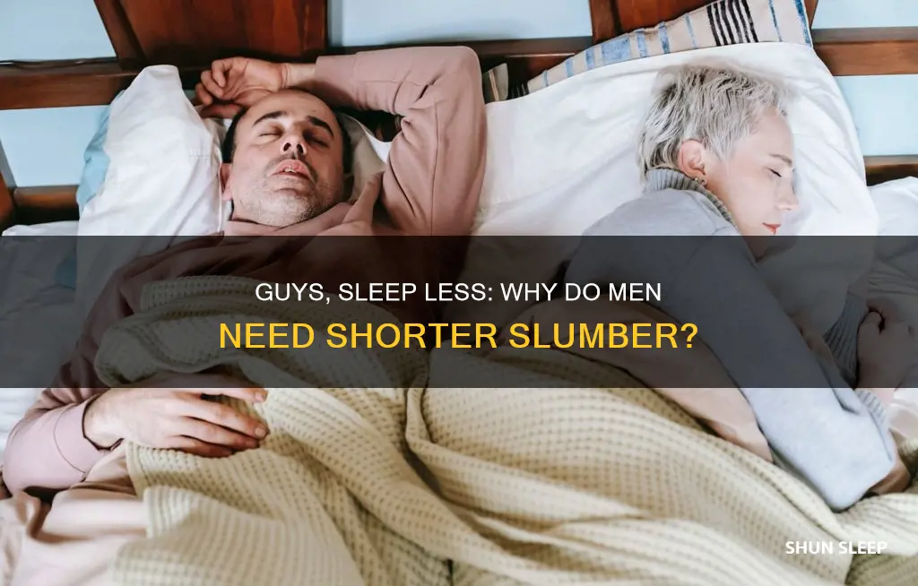 do guys need less sleep