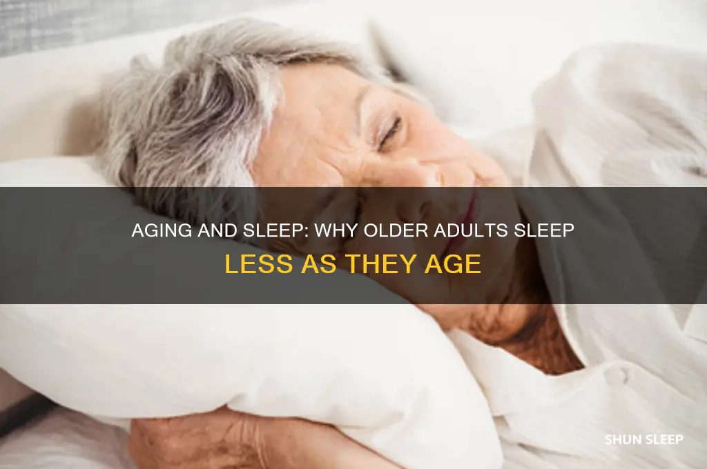 do humans sleep less as they get older