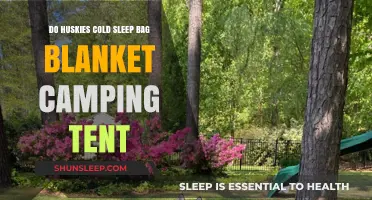 Huskies Camping: Blankets, Tents, and Sleep Bags