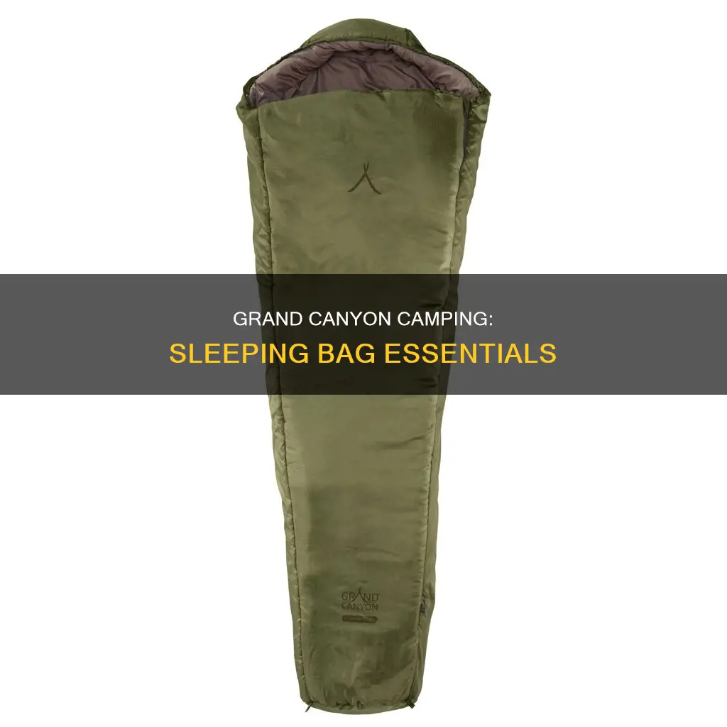 do i need a sleeping bag in the grand canyon