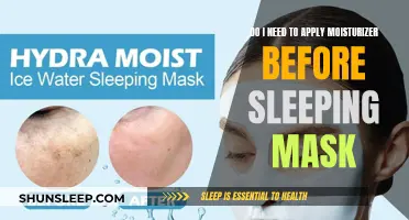 Should You Use Moisturizer Before a Sleeping Mask?