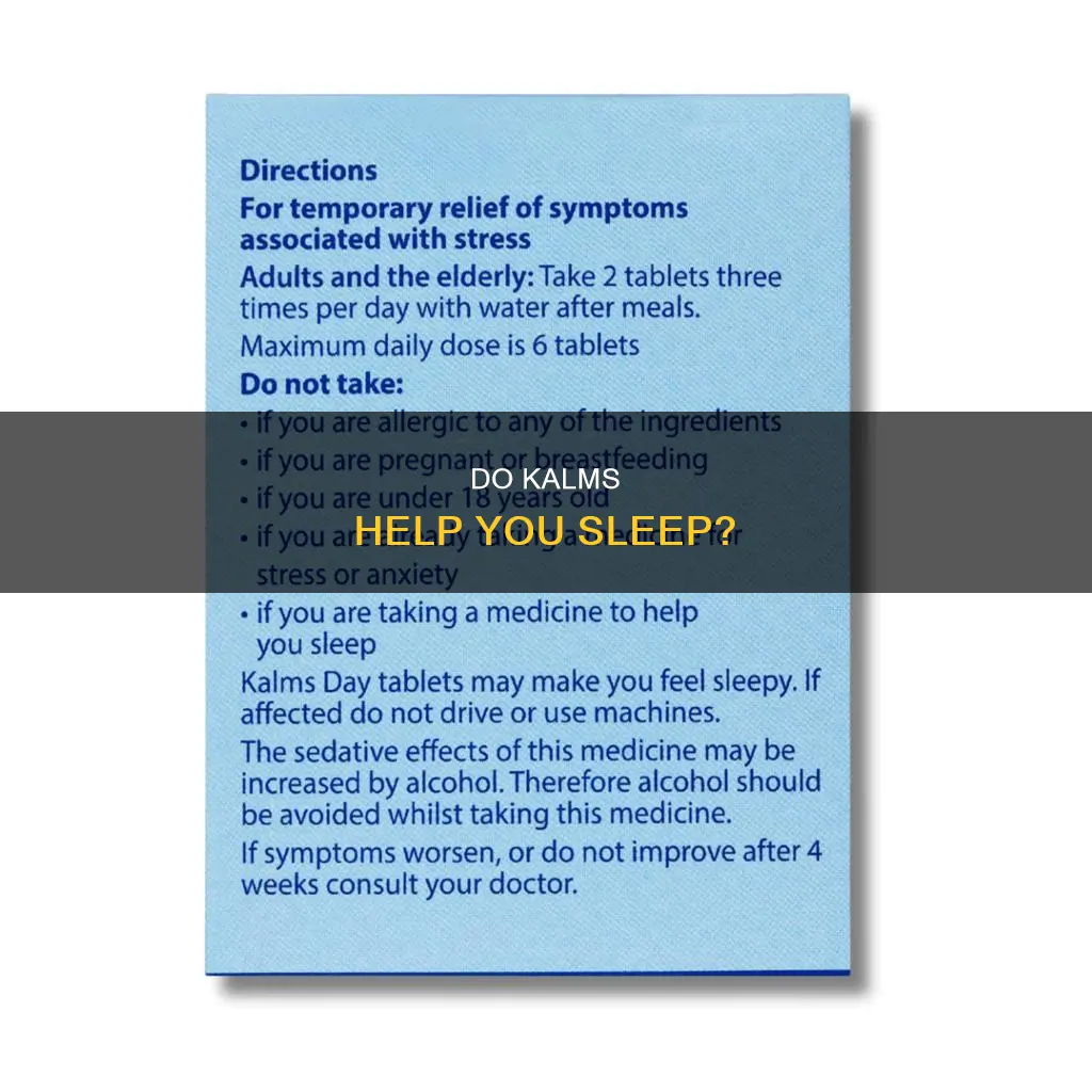 do kalms sleeping pills work