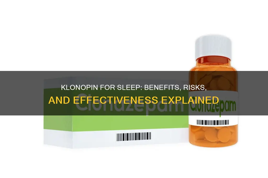 do klonopin help you sleep