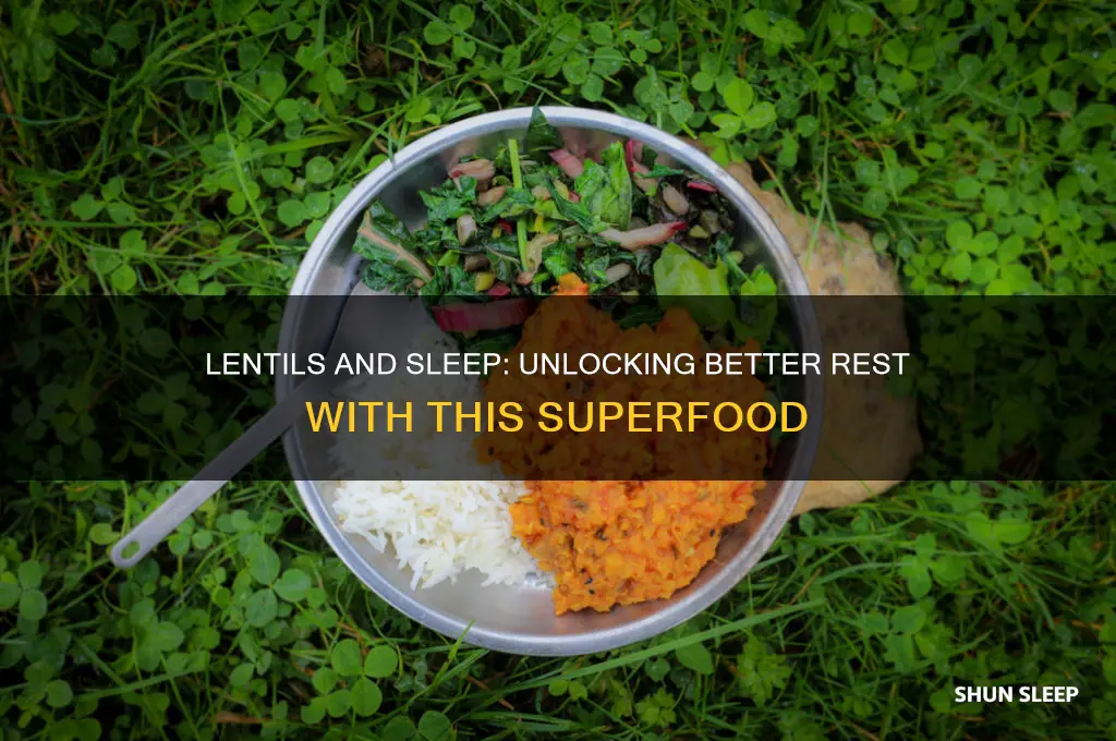 do lentils help you sleep