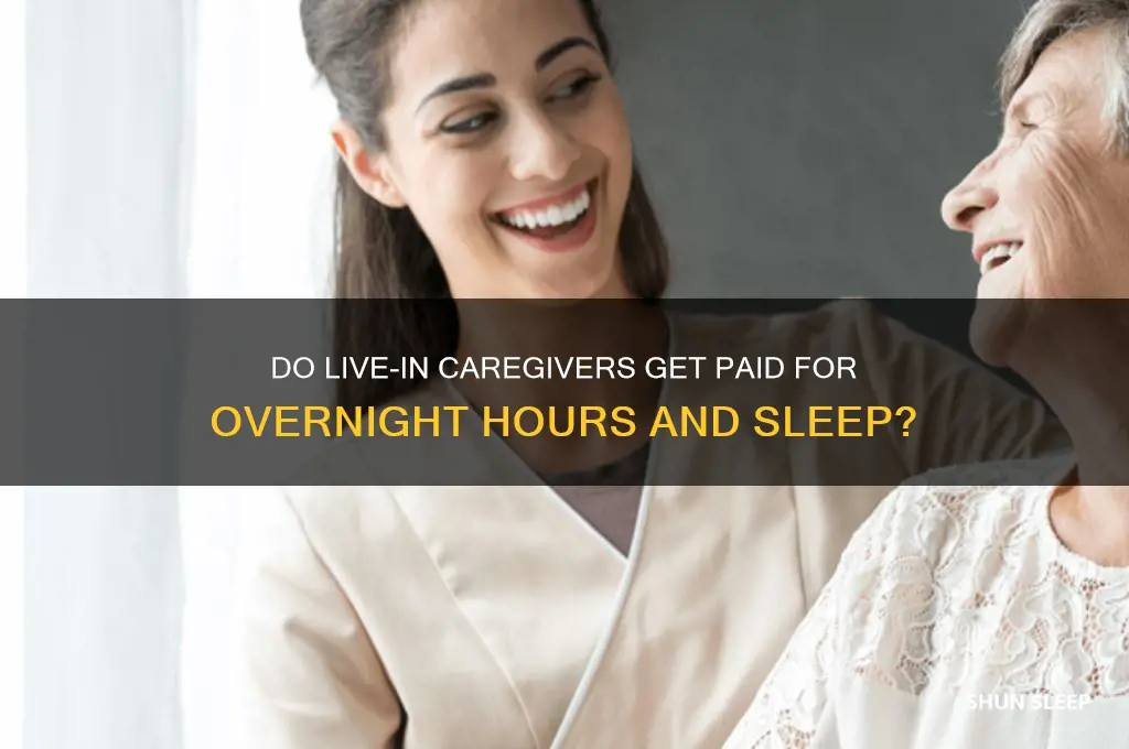 do live in caregivers get paid to sleep