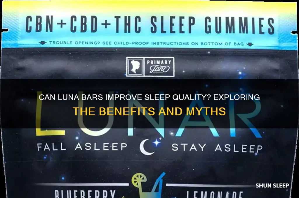 do luna bars help you sleep