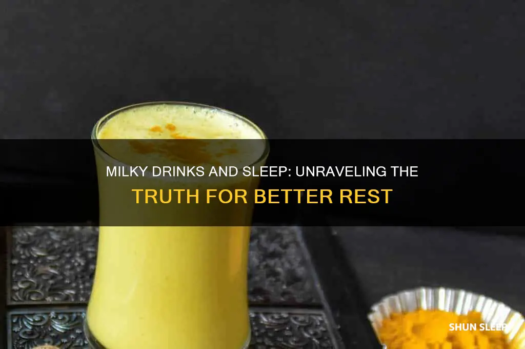 do milky drinks help you sleep