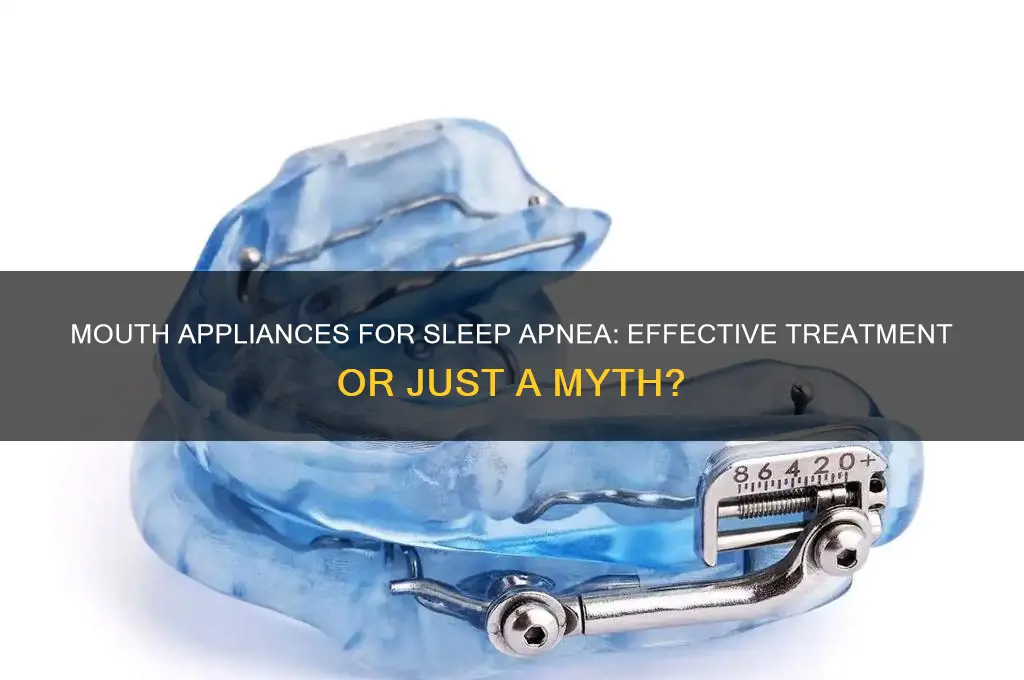 do mouth appliances help sleep apnea