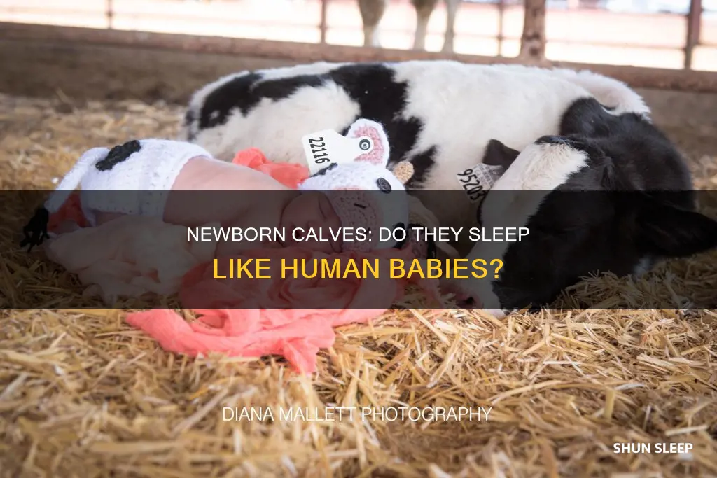 do newborn calves sleep a lot