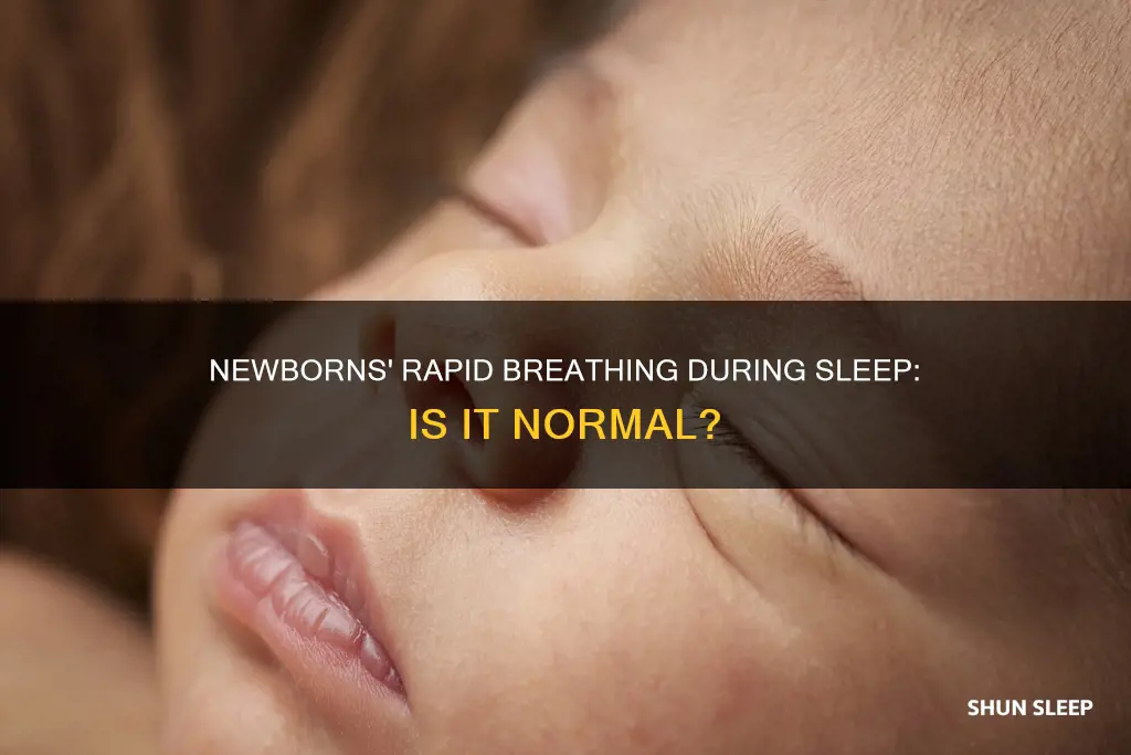 do newborns breathe fast when sleeping