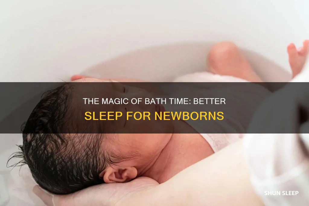 do newborns sleep better after a bath
