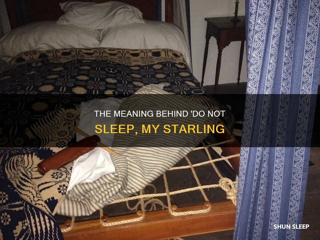 do not sleep my starling meaning
