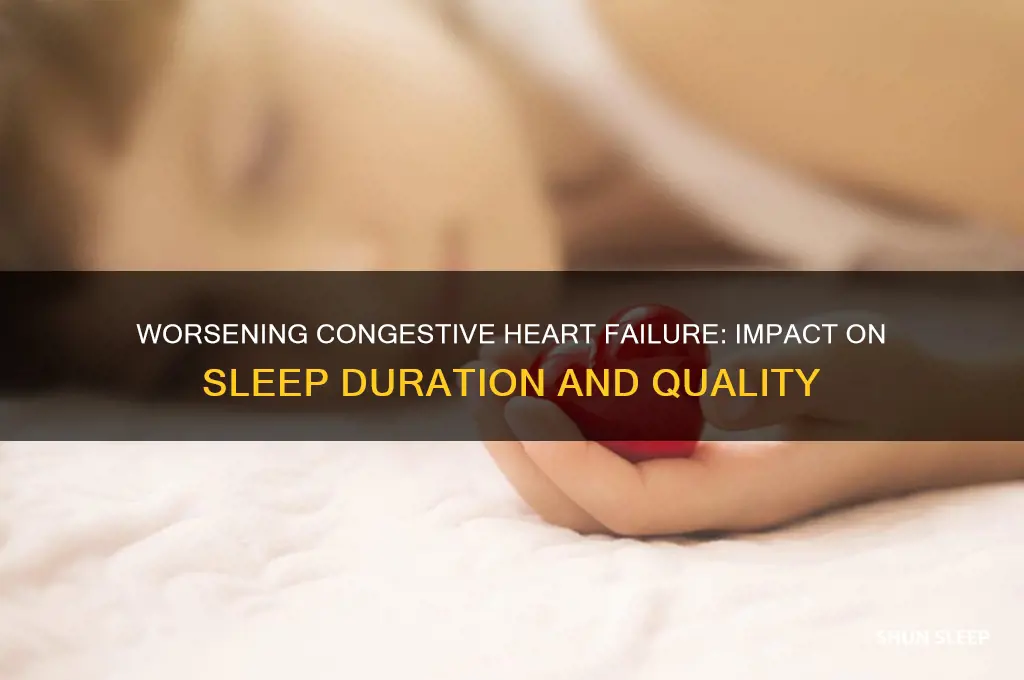 do patients sleep less as congestive heart failure get worse