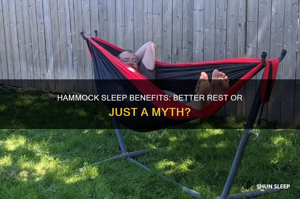 do people get better sleep in hammocks