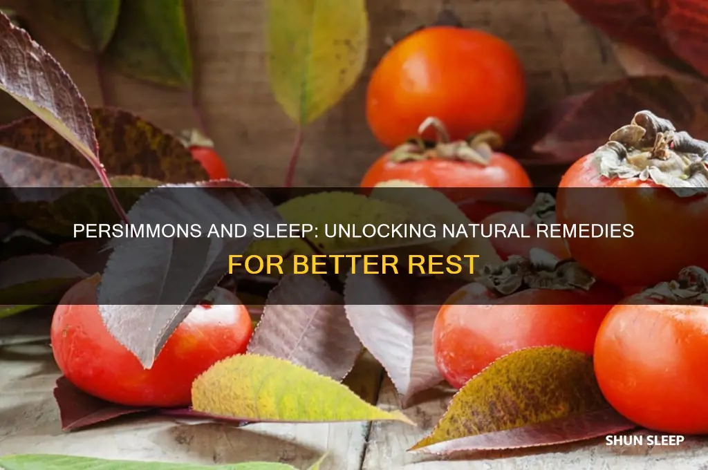 do persimmons help you sleep