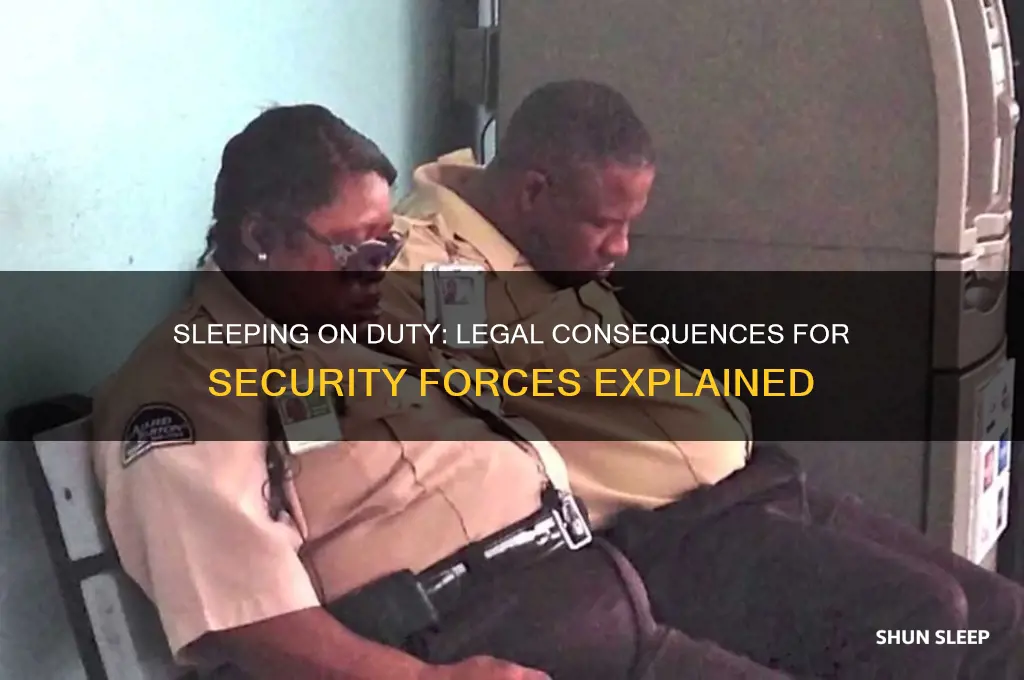 do security forces get arrested for sleeping
