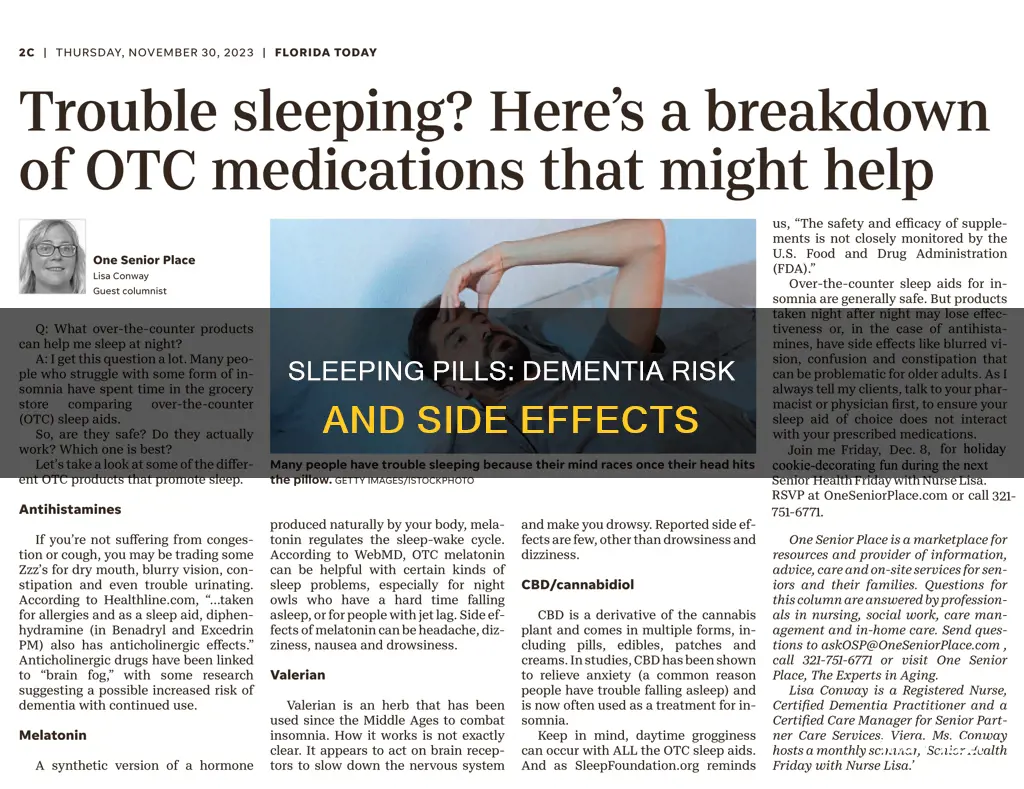 do sleeping pills increase dementia