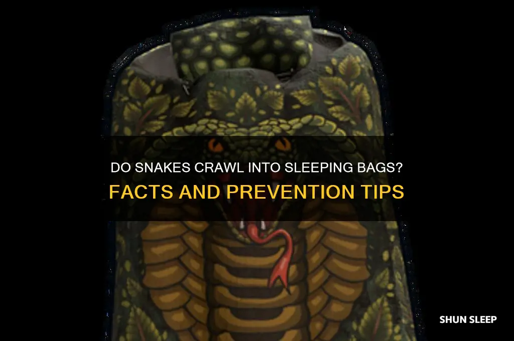 do snakes get in sleeping bags