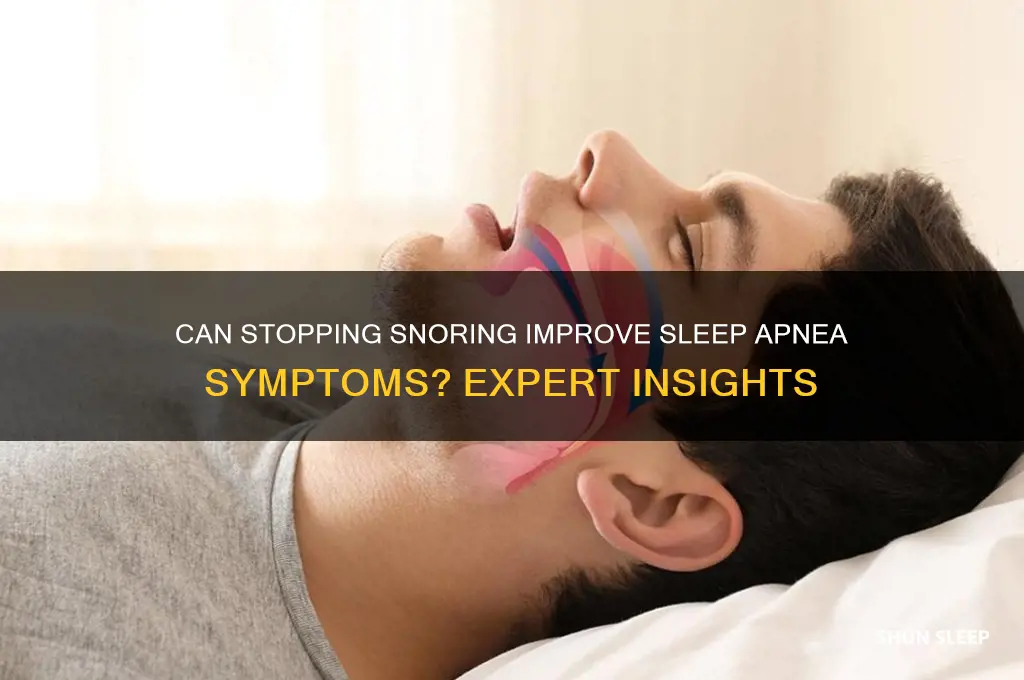 do stopping snoring help sleep apnea