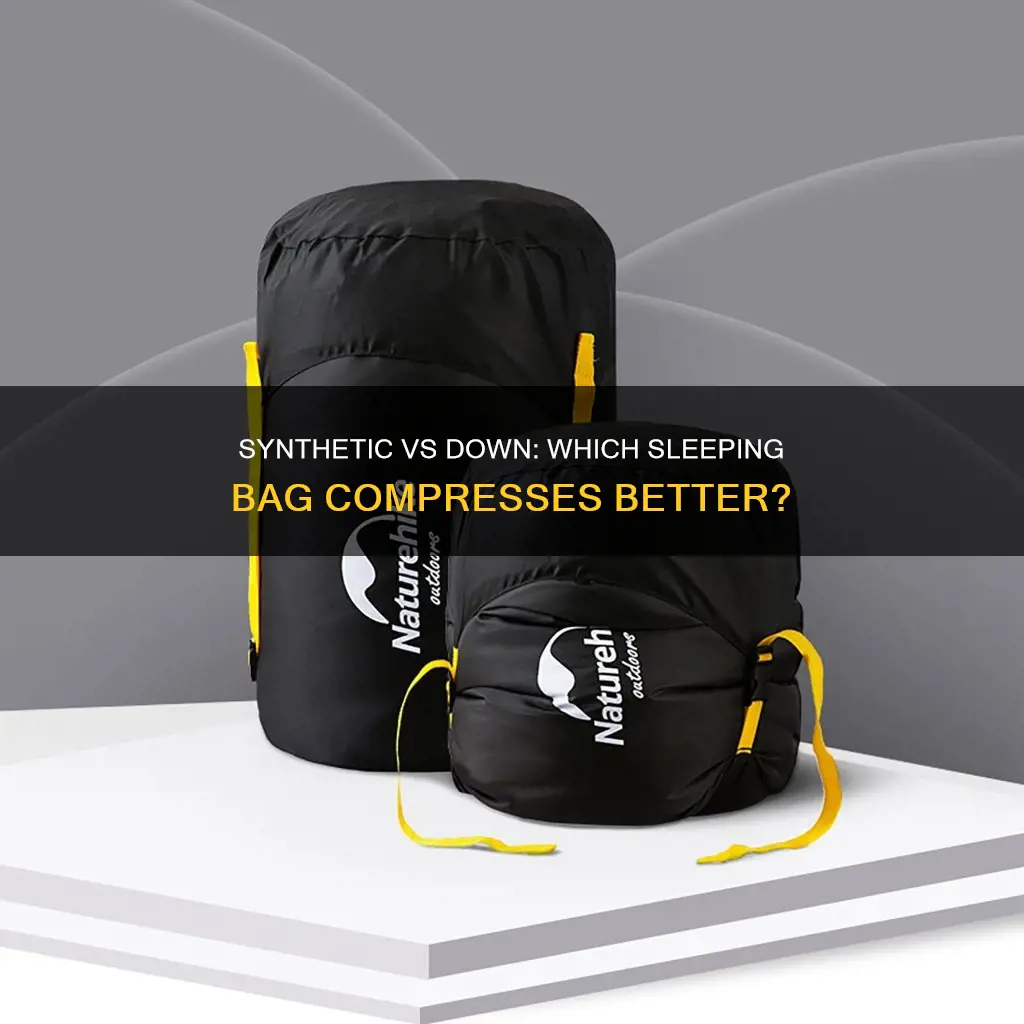 do synthetic or down sleeping bag compression