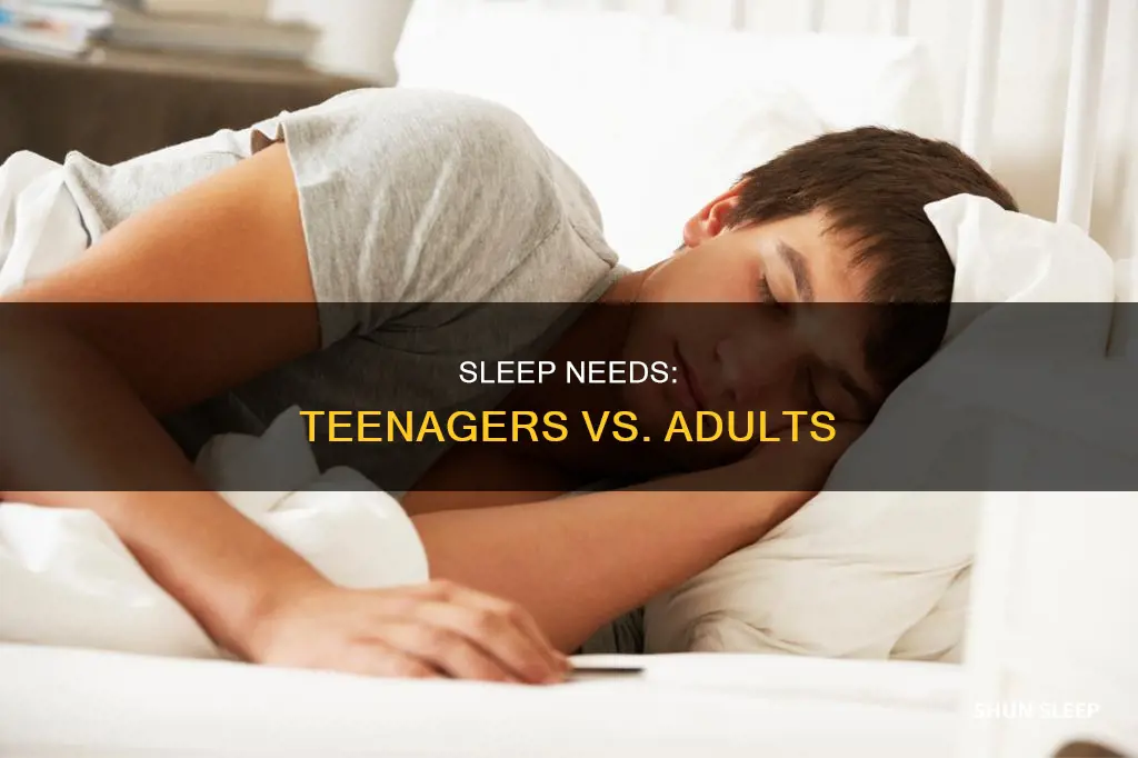 do ternagers need more sleep then adulta