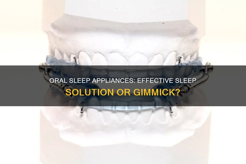 do the oral sleep appliance really work