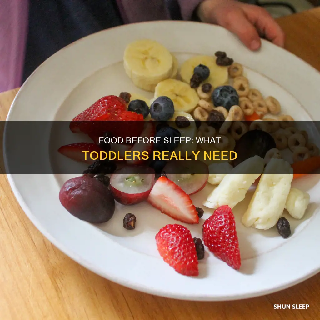 do toddlers need food before sleep