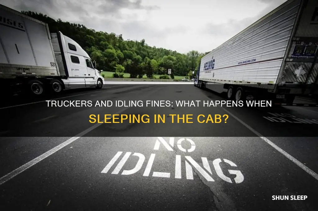 do truckers get fined for idling their truck when sleeping