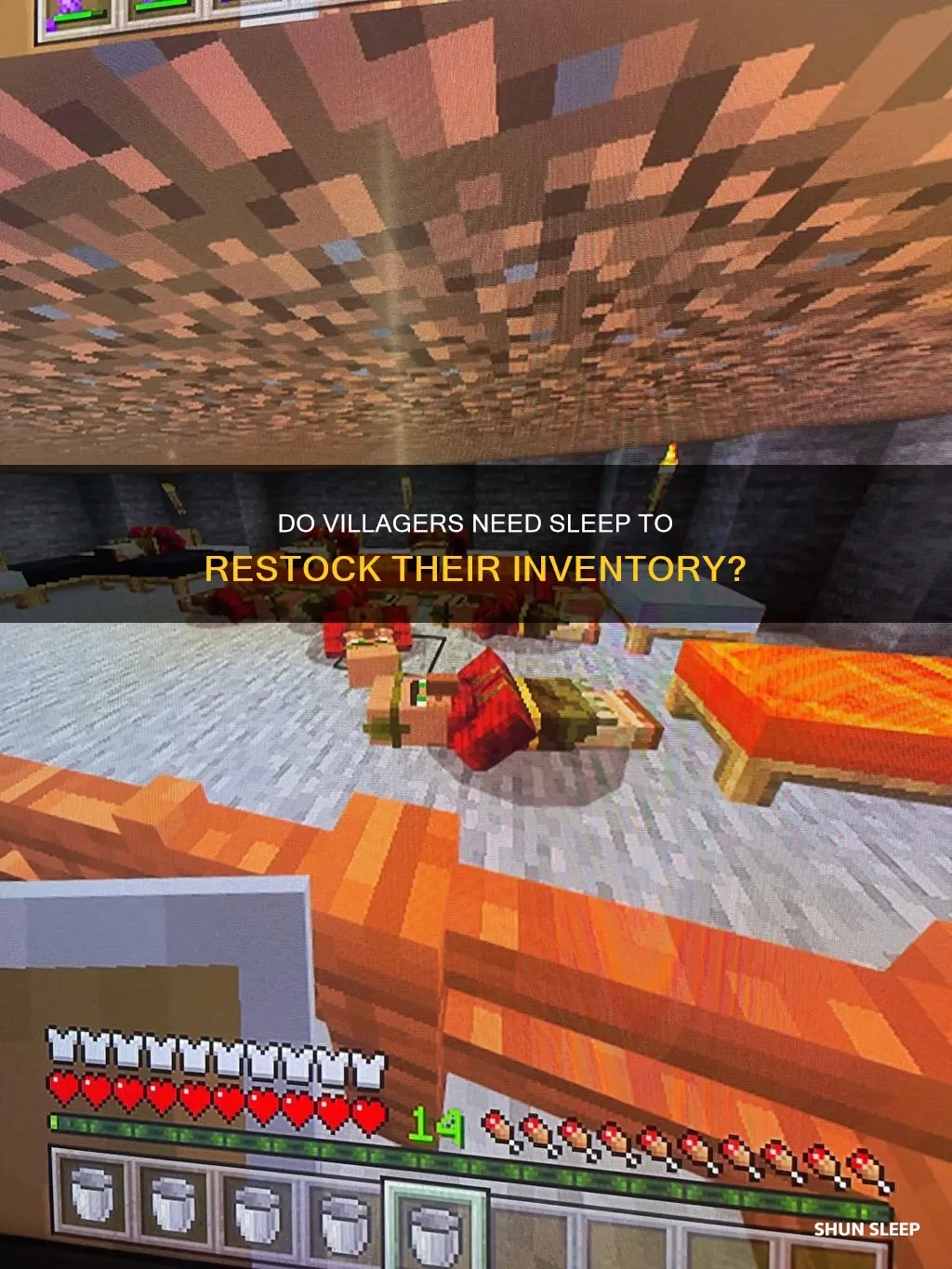 do villager need to sleep to restock
