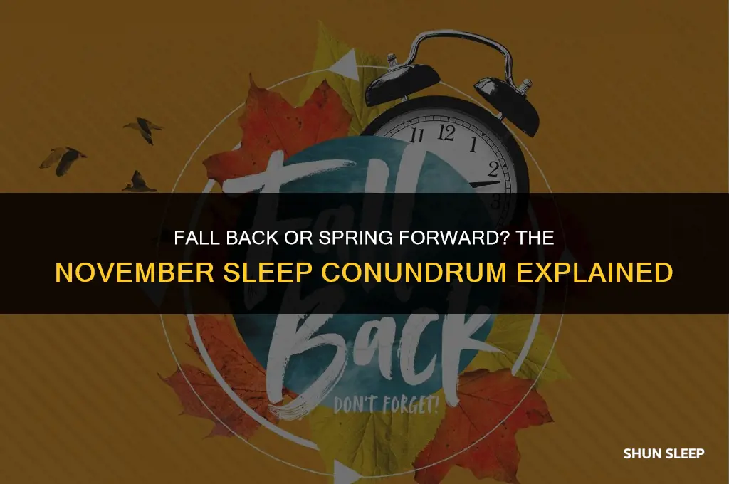 do we gain an hour of sleep in november