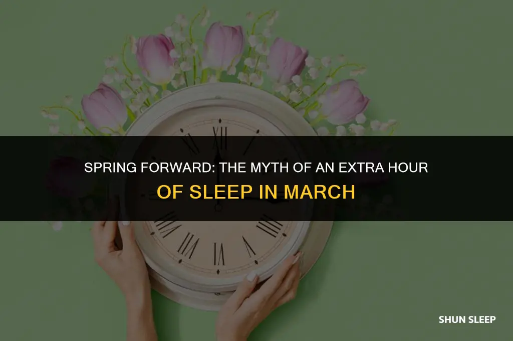 do we get an extra hour of sleep in march