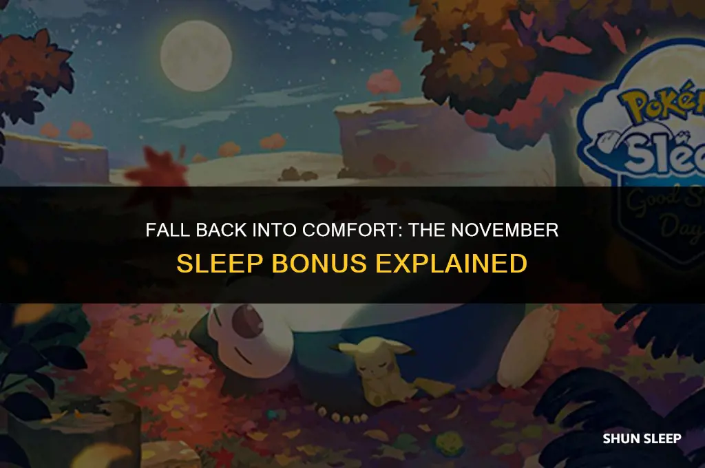 do we get an extra hour of sleep in november