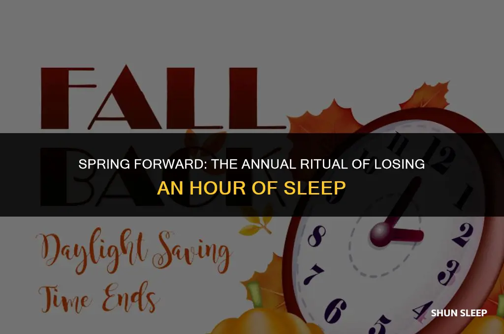do we lose an hour of sleep in spring