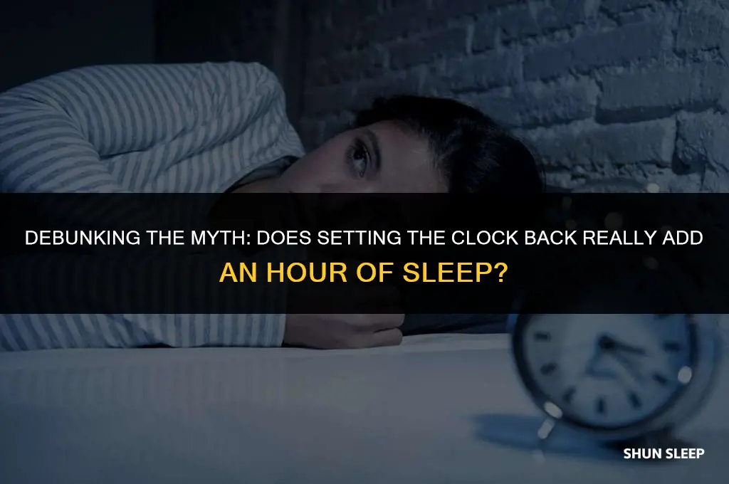 do you actually gain 1 hour of sleep