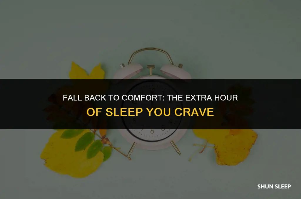 do you get an extra hour of sleep in fall