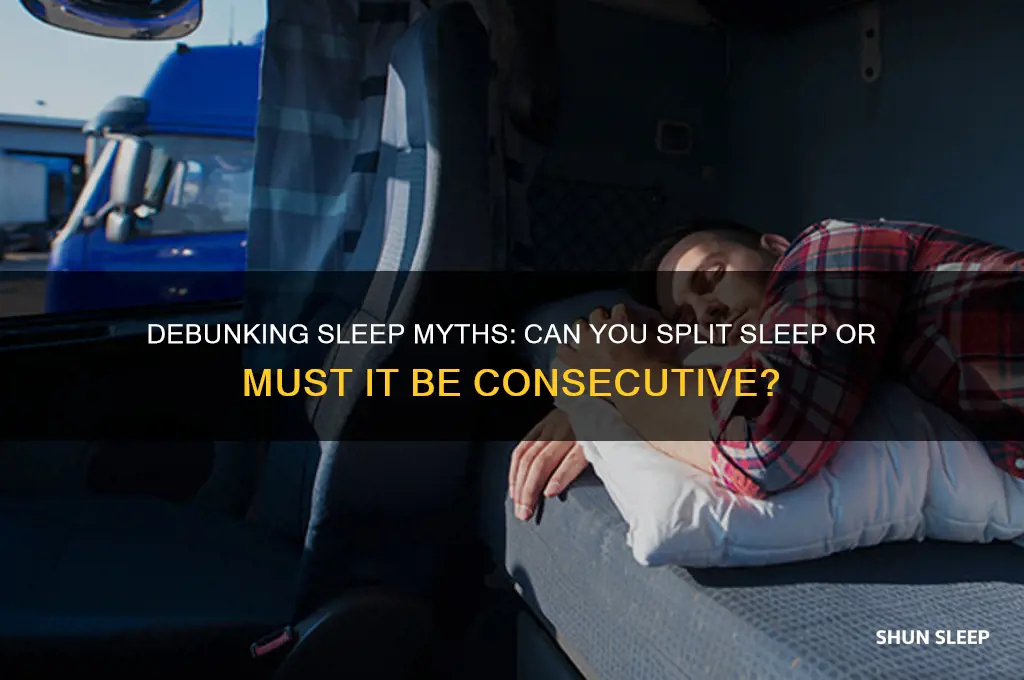 do you have to get all your sleep at once