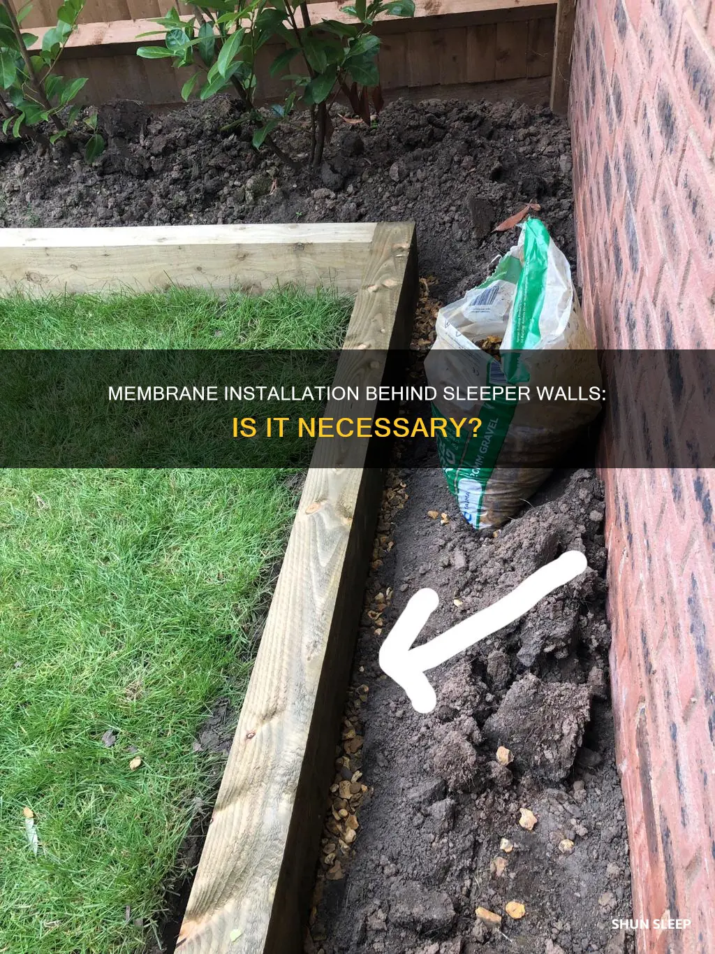 do you need a membrane behind a sleeper wall