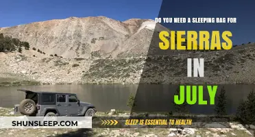Sierra Camping in July: Sleeping Bag or No?