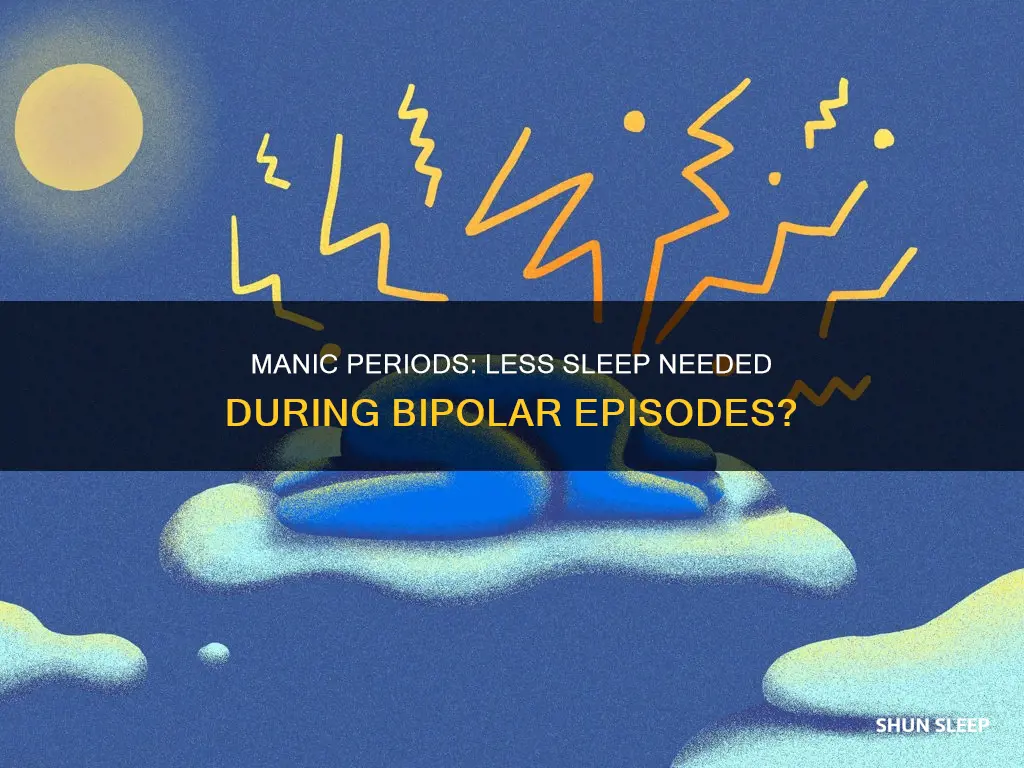do you need less sleep during a manic period bipolar