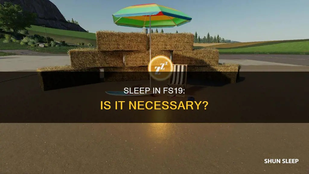 do you need to sleep in fs19