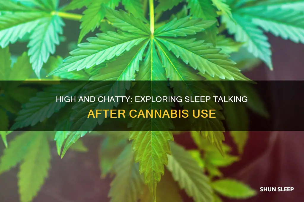 do you sleep talk after getting high