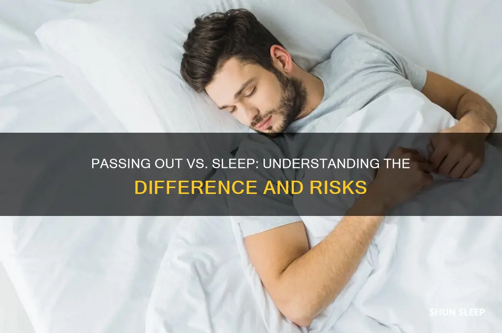 do you still get sleep when you pass out