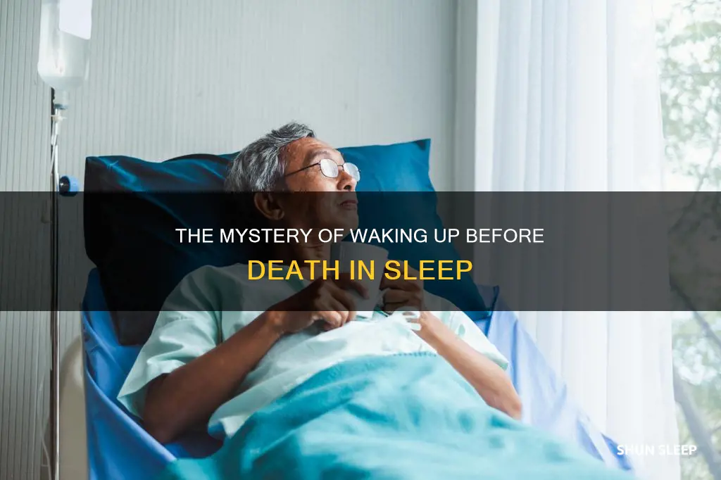 do you wake up before dying in your sleep